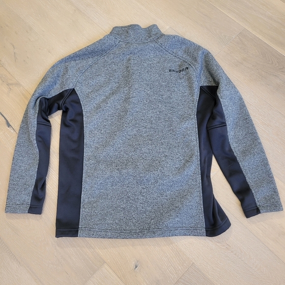EUC Spyder Outbound Fleece Men's XL Black/Grey 1/4 Zip Pullover Activewear Top - Picture 4 of 9